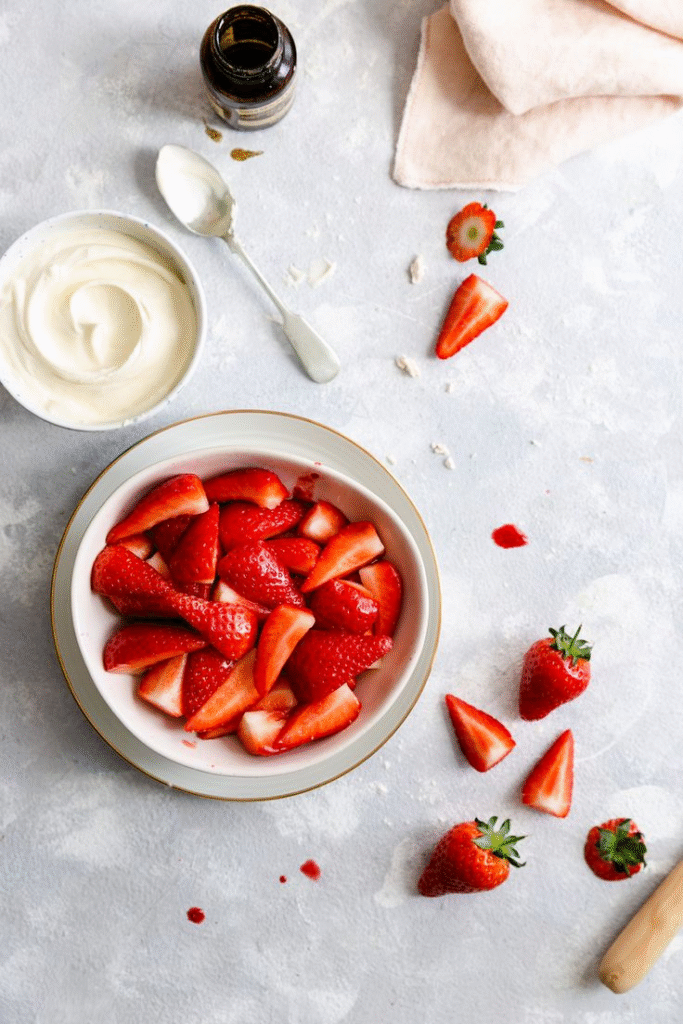 “Fresh ingredients like fruits, chocolate, and vanilla sourced for baking custom cakes at Nina’s Oven.”
